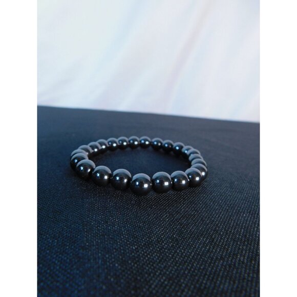 Hematite Stretch Bracelet Unisex Grounding Protection Strength Crystal Jewelry - Picture 6 of 12